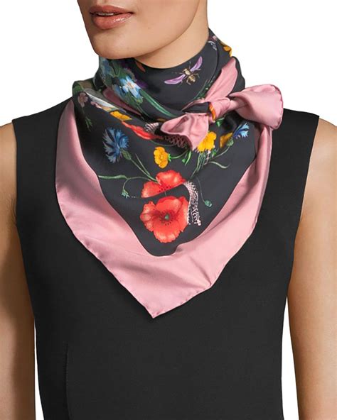 gucci floral print|Gucci flower print scarf.